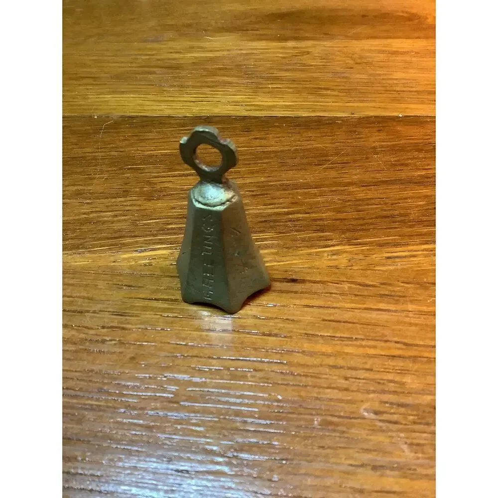 Vintage Miniature Brass Cast iron Christmas Bells Handmade Primitive India